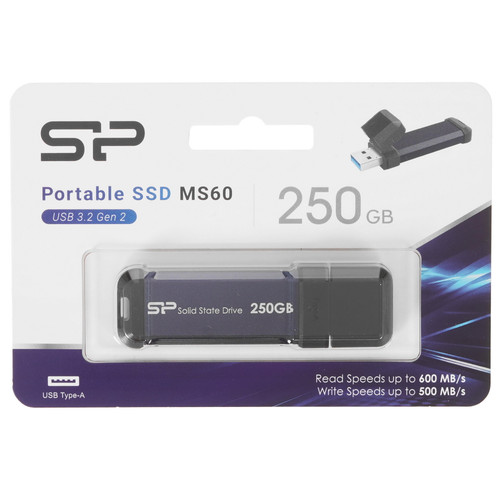 Купить 250 ГБ Внешний SSD Silicon Power MS60 [SP250GBUF3S60V1B] в интернет-магазине DNS. Характеристики, цена Silicon Power MS60 | 5441686.