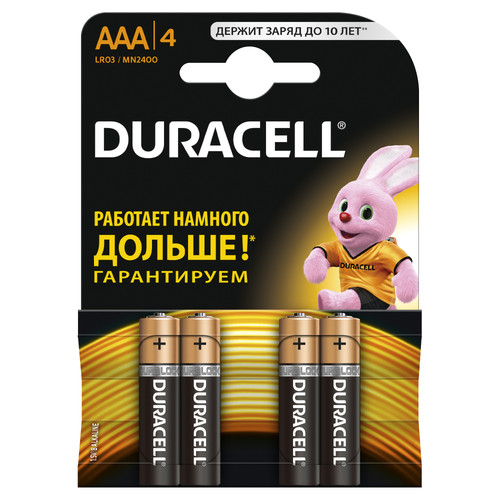 Купить Батарейка Duracell Basic AAA (LR03/FR03) в интернет-магазине DNS. Характеристики, цена Duracell Basic | 0502111.