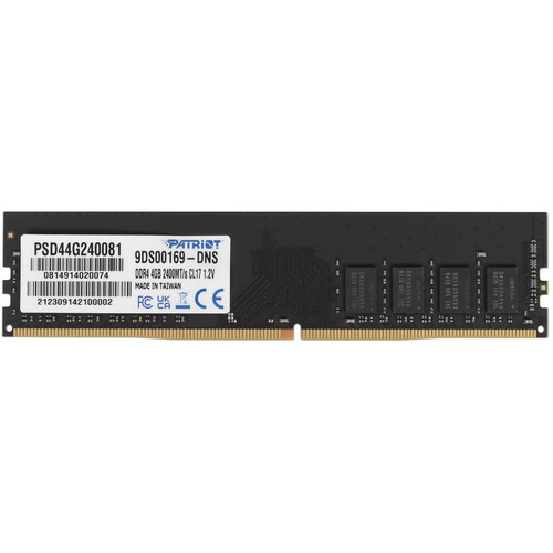 Купить Оперативная память Patriot Signature [PSD44G240081] 4 ГБ в интернет-магазине DNS. Характеристики, цена Patriot Signature | 1046439.