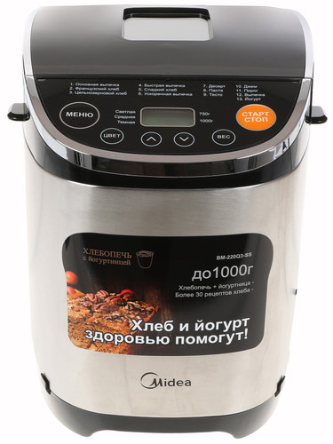 Купить Хлебопечь Midea BM 220 Q3-SS серебристый в интернет-магазине DNS. Характеристики, цена Midea BM 220 Q3-SS | 1136509.