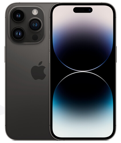 Купить 6.1" Смартфон Apple iPhone 14 Pro 128 ГБ черный [6x3.2 ГГц, 1.8 ГГц, 1 SIM + eSIM, OLED, 2556х1179, камера 48+12+12 Мп, 5G, GPS] в интернет-магазине DNS. Характеристики, цена Apple iPhone 14 Pro | 5073281.