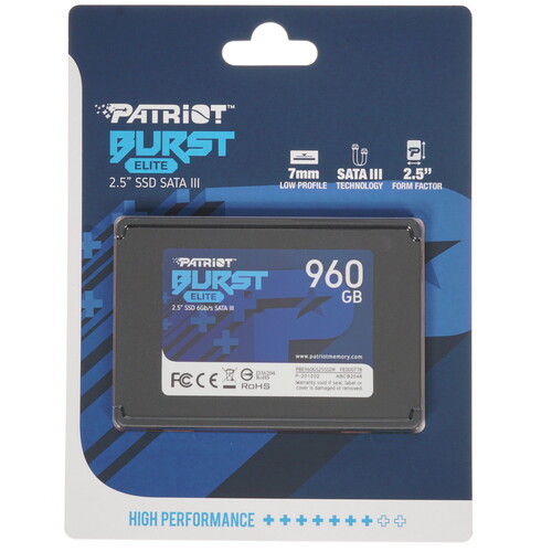 Купить 960 ГБ 2.5" SATA накопитель Patriot Burst Elite [PBE960GS25SSDR] в интернет-магазине DNS. Характеристики, цена Patriot Burst Elite | 4746782.
