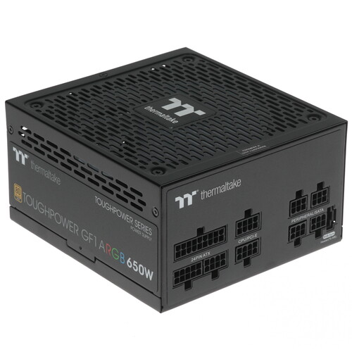 Купить Блок питания Thermaltake Toughpower GF1 ARGB 650W [PS-TPD-0650F3FAGE-1] черный в интернет-магазине DNS. Характеристики, цена Thermaltake Toughpower GF1 ARGB 650W | 1398481.