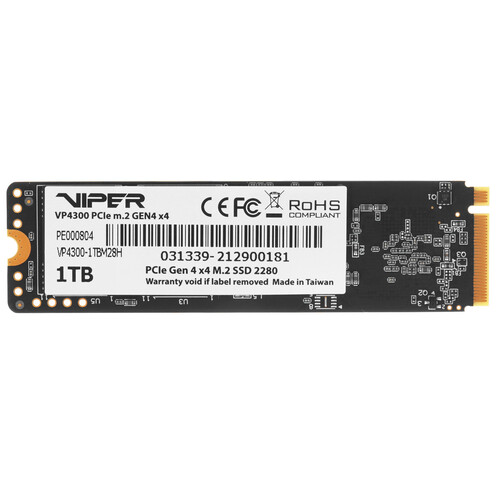 Купить 1000 ГБ M.2 NVMe накопитель Patriot Viper VP4300 [VP4300-1TBM28H] в интернет-магазине DNS. Характеристики, цена Patriot Viper VP4300 | 4787976.