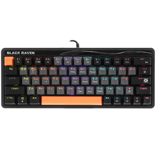 Купить Клавиатура  проводная Defender Black Raven GK-417 цвет серый в интернет-магазине DNS. Характеристики, цена Defender Black Raven GK-417 | 5413473.