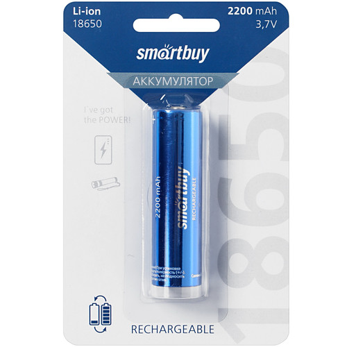 Купить Аккумулятор Smartbuy SBBR-18650-1B2200 2200 мА*ч в интернет-магазине DNS. Характеристики, цена Smartbuy SBBR-18650-1B2200 | 5336620.