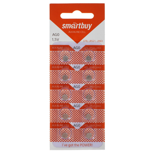 Купить Батарейка Smartbuy LR63 (AG0/G0/LR521/379A/179) в интернет-магазине DNS. Характеристики, цена Smartbuy | 5035502.