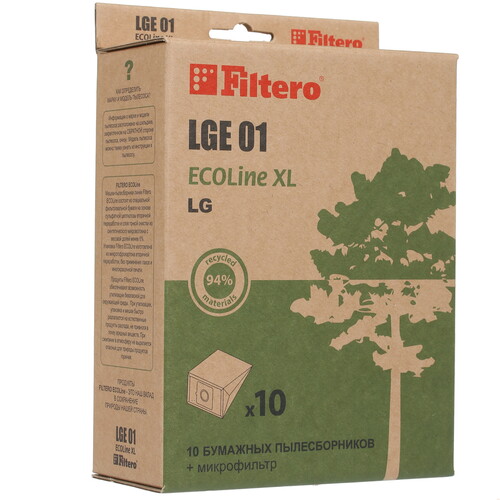 Купить Комплект пылесборник и фильтр Filtero LGE 01 ECOLine XL в интернет-магазине DNS. Характеристики, цена Filtero LGE 01 ECOLine XL | 1362637.