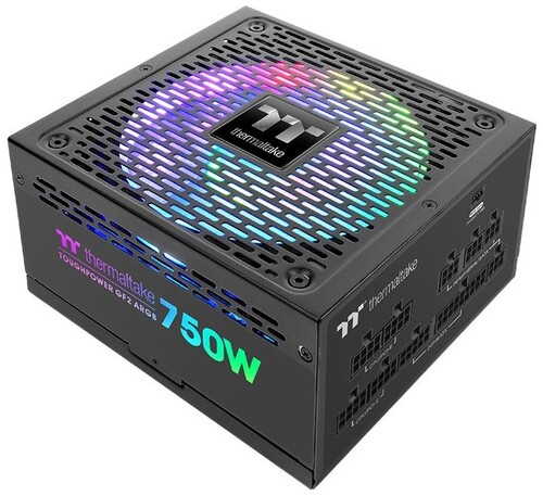 Купить Блок питания Thermaltake Toughpower GF2 ARGB 750W [PS-TPD-0750F3FAGE-2] черный в интернет-магазине DNS. Характеристики, цена Thermaltake Toughpower GF2 ARGB 750W | 4745567.