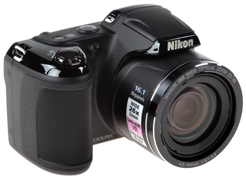 Купить Компактная камера Nikon L320 Black (16.1MPix 4608x3456 26xZoom SD TFT 3" 4xAA) в интернет-магазине DNS. Характеристики, цена  | 0171310.