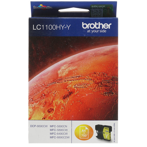 Купить Картридж Brother LC-1100HYY желтый в интернет-магазине DNS. Характеристики, цена Brother LC-1100HYY | 0185845.