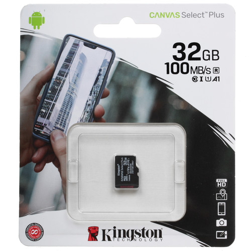 Купить Карта памяти Kingston Canvas Select Plus microSDHC 32 ГБ [SDCS2/32GBSP] в интернет-магазине DNS. Характеристики, цена  | 1602896.