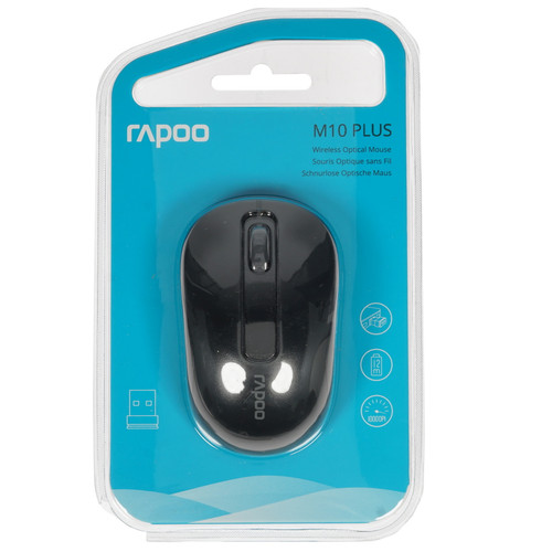 Купить Мышь беспроводная RAPOO M10 Plus [1140084] черный в интернет-магазине DNS. Характеристики, цена RAPOO M10 Plus | 4714029.