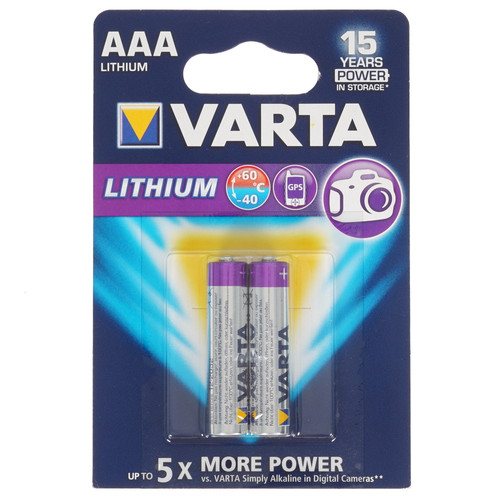 Купить Батарейка Varta Lithium AAA (LR03/FR03) в интернет-магазине DNS. Характеристики, цена Varta Lithium | 5087600.