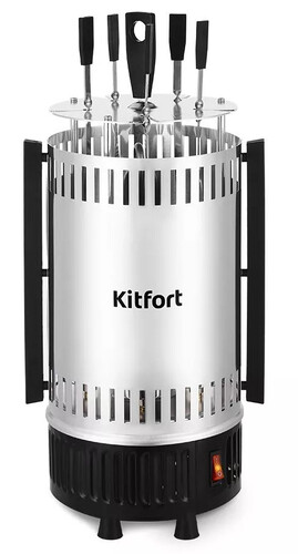 Купить Электрошашлычница Kitfort КТ-1406 серебристый в интернет-магазине DNS. Характеристики, цена Kitfort КТ-1406 | 9035876.