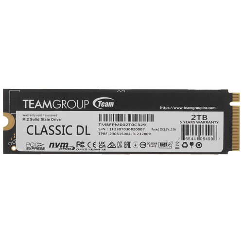 Купить 2000 ГБ M.2 NVMe накопитель TEAMGROUP T-CREATE CLASSIC DL [TM8FPM002T0C329] в интернет-магазине DNS. Характеристики, цена TEAMGROUP T-CREATE CLASSIC DL | 5441960.