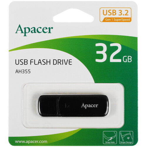 Купить Память USB Flash 32 ГБ Apacer AH355 [AP32GAH355B-1] в интернет-магазине DNS. Характеристики, цена Apacer AH355 | 4900863.