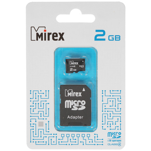 Купить Карта памяти Mirex microSD 2 ГБ в интернет-магазине DNS. Характеристики, цена  | 4789191.