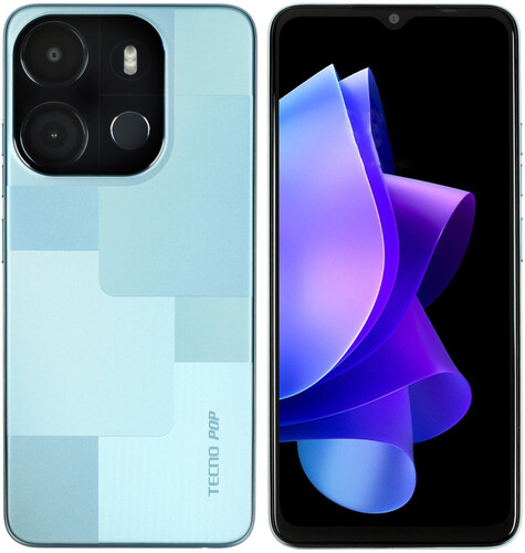 Купить 6.6" Смартфон Tecno POP 7 64 ГБ голубой в интернет-магазине DNS. Характеристики, цена Tecno POP 7 | 9965522.