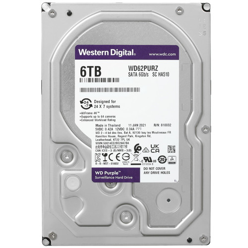 Купить 6 ТБ Жесткий диск WD Purple Surveillance [WD62PURZ] в интернет-магазине DNS. Характеристики, цена WD Purple Surveillance | 4761079.