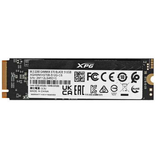 Купить 512 ГБ M.2 NVMe накопитель ADATA XPG GAMMIX S70 BLADE [AGAMMIXS70B-512G-CS] в интернет-магазине DNS. Характеристики, цена ADATA XPG GAMMIX S70 BLADE | 5026096.