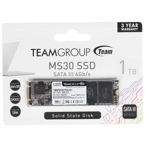Купить 1000 ГБ M.2 SATA накопитель TEAMGROUP MS30 [TM8PS7001T0C101] в интернет-магазине DNS. Характеристики, цена TEAMGROUP MS30 | 1296328.