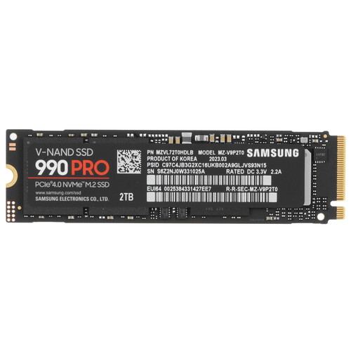 Купить 2000 ГБ M.2 NVMe накопитель Samsung 990 PRO [MZ-V9P2T0BW] в интернет-магазине DNS. Характеристики, цена Samsung 990 PRO | 5412016.