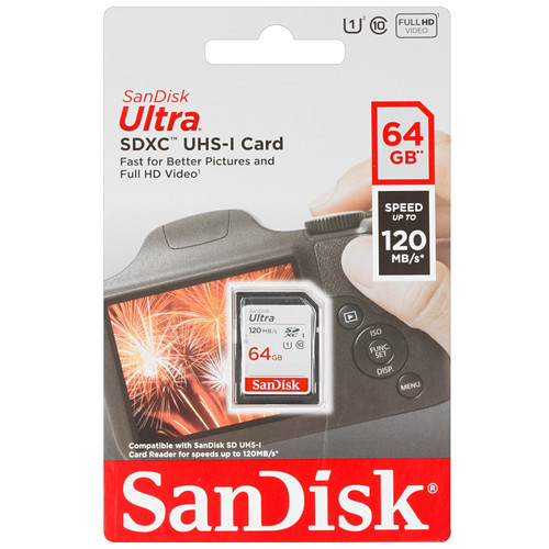 Купить Карта памяти SanDisk Ultra SDXC 64 ГБ [SDSDUN4-064G-GN6IN] в интернет-магазине DNS. Характеристики, цена  | 4727294.