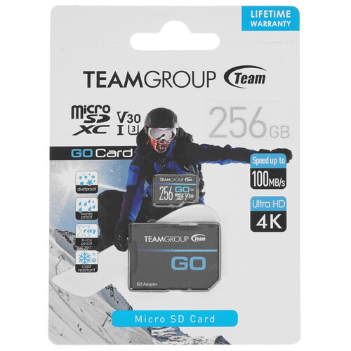 Купить Карта памяти TEAMGROUP Go microSDXC 256 ГБ [TGUSDX256GU303] в интернет-магазине DNS. Характеристики, цена  | 5006880.