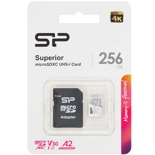 Купить Карта памяти Silicon Power Superior microSDXC 256 ГБ [SP256GBSTXDA2V20SP] в интернет-магазине DNS. Характеристики, цена  | 1615044.