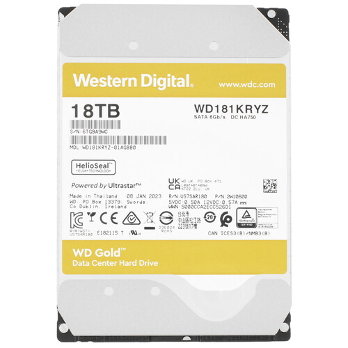 Купить 18 ТБ Жесткий диск WD Gold [WD181KRYZ] в интернет-магазине DNS. Характеристики, цена WD Gold | 5400188.