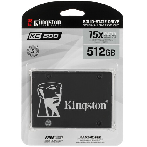 Купить 512 ГБ 2.5" SATA накопитель Kingston KC600 [SKC600/512G] в интернет-магазине DNS. Характеристики, цена Kingston KC600 | 5046312.