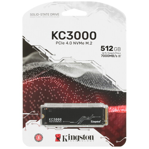 Купить 512 ГБ M.2 NVMe накопитель Kingston KC3000 [SKC3000S/512G] в интернет-магазине DNS. Характеристики, цена Kingston KC3000 | 5046294.