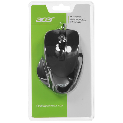 Купить Мышь проводная Acer OMW120 [ZL.MCEEE.00H] черный в интернет-магазине DNS. Характеристики, цена Acer OMW120 | 5015147.