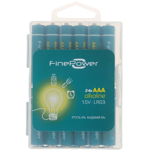 Купить Батарейка FinePower Alkaline AAA (LR03/FR03) в интернет-магазине DNS. Характеристики, цена FinePower Alkaline | 1276695.