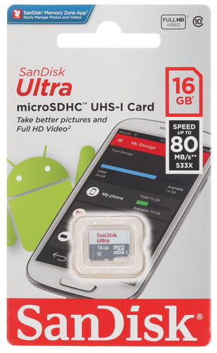 Купить Карта памяти SanDisk Ultra microSDHC 16 ГБ [SDSQUNS-016G-GN3MN] в интернет-магазине DNS. Характеристики, цена  | 1163131.
