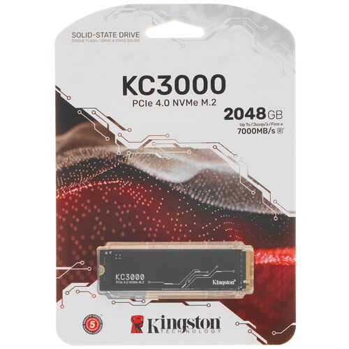 Купить 2000 ГБ M.2 NVMe накопитель Kingston KC3000 [SKC3000D/2048G] в интернет-магазине DNS. Характеристики, цена Kingston KC3000 | 5055500.
