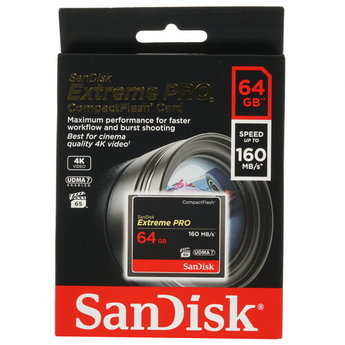 Купить Карта памяти SanDisk Extreme Pro CF (Compact Flash) 64 ГБ [SDCFXPS-064G-X46] в интернет-магазине DNS. Характеристики, цена  | 4723567.