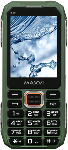 Купить Сотовый телефон Maxvi T12 зеленый/черный в интернет-магазине DNS. Характеристики, цена Maxvi T12 | 5058830.