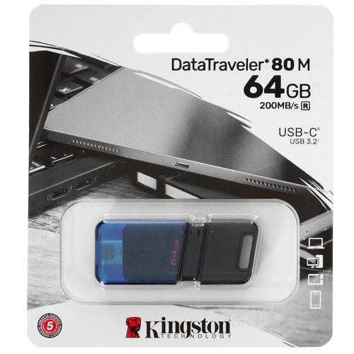 Купить Память OTG USB Flash 64 ГБ Kingston DataTraveler 80M [DT80M/64GB] в интернет-магазине DNS. Характеристики, цена Kingston DataTraveler 80M | 5409032.
