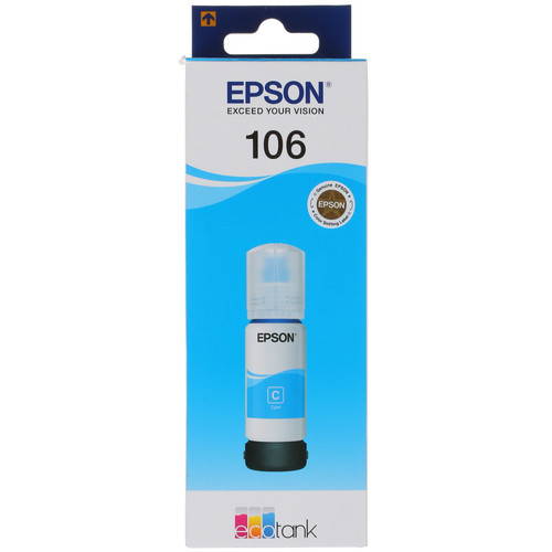 Купить Чернила водорастворимые Epson 106 (C13T00R240) голубой в интернет-магазине DNS. Характеристики, цена Epson 106 (C13T00R240) | 1297737.