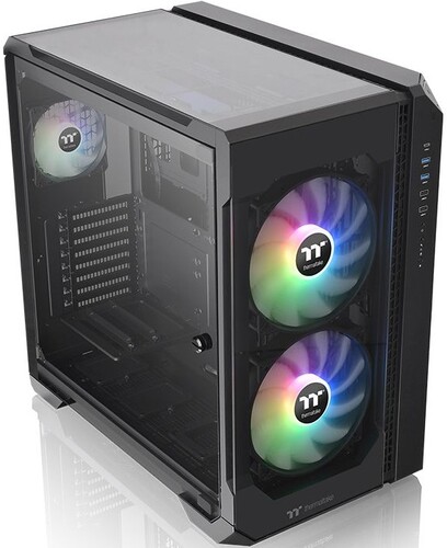 Купить Корпус Thermaltake View 51 Tempered Glass ARGB Edition [CA-1Q6-00M1WN-00] черный в интернет-магазине DNS. Характеристики, цена Thermaltake View 51 Tempered Glass ARGB Edition | 1656521.