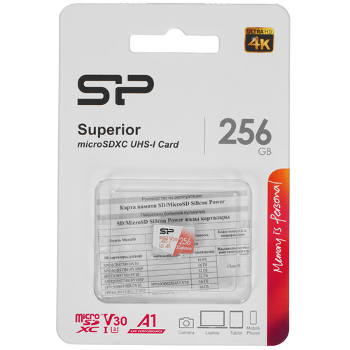 Купить Карта памяти Silicon Power Superior microSDXC 256 ГБ [SP256GBSTXDV3V20] в интернет-магазине DNS. Характеристики, цена  | 5055351.