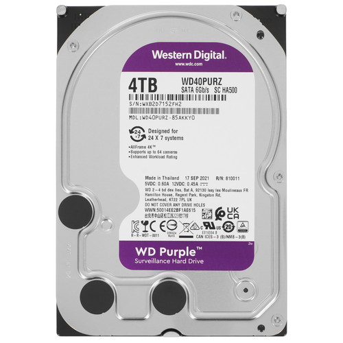 Купить 4 ТБ Жесткий диск WD Purple [WD40PURZ] в интернет-магазине DNS. Характеристики, цена WD Purple | 5046901.