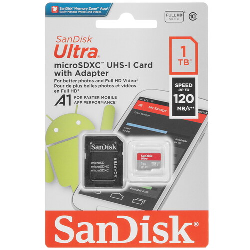 Купить Карта памяти SanDisk Ultra microSDXC 1024 ГБ [SDSQUA4-1T00-GN6MA] в интернет-магазине DNS. Характеристики, цена  | 4754732.