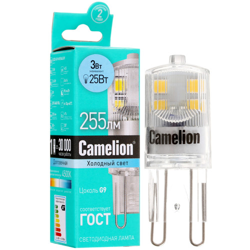 Купить Лампа светодиодная Camelion LED G9/NF/3w/845/220v в интернет-магазине DNS. Характеристики, цена Camelion LED G9/NF/3w/845/220v | 4716264.