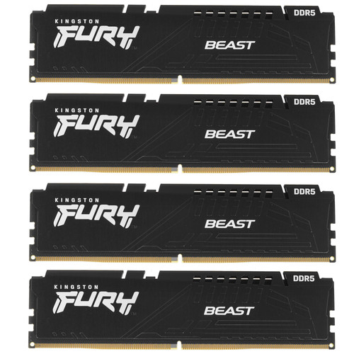 Купить Оперативная память Kingston FURY Beast Black [KF560C40BBK4-64] 64 ГБ в интернет-магазине DNS. Характеристики, цена Kingston FURY Beast Black | 5436434.