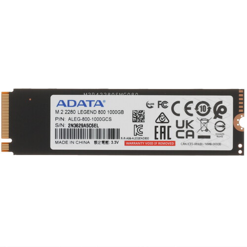 Купить 1000 ГБ M.2 NVMe накопитель ADATA LEGEND 800 [ALEG-800-1000GCS] в интернет-магазине DNS. Характеристики, цена ADATA LEGEND 800 | 5433002.