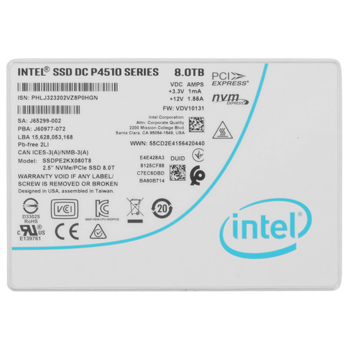 Купить 8000 ГБ Серверный SSD Intel DC P4510 Series [SSDPE2KX080T801] в интернет-магазине DNS. Характеристики, цена Intel DC P4510 Series | 4705627.