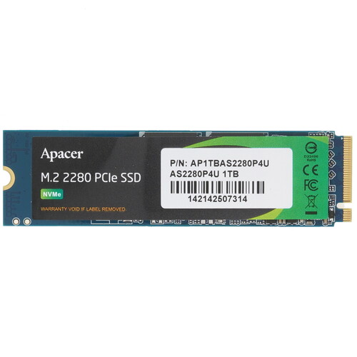 Купить 1000 ГБ M.2 NVMe накопитель Apacer AS2280P4U [AP1TBAS2280P4U-1] в интернет-магазине DNS. Характеристики, цена Apacer AS2280P4U | 4876955.